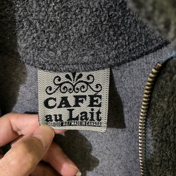 Cafe Au Lait Made in Canada 🍁 Women Jacket Size M color Gray Zip Front - Picture 6 of 9